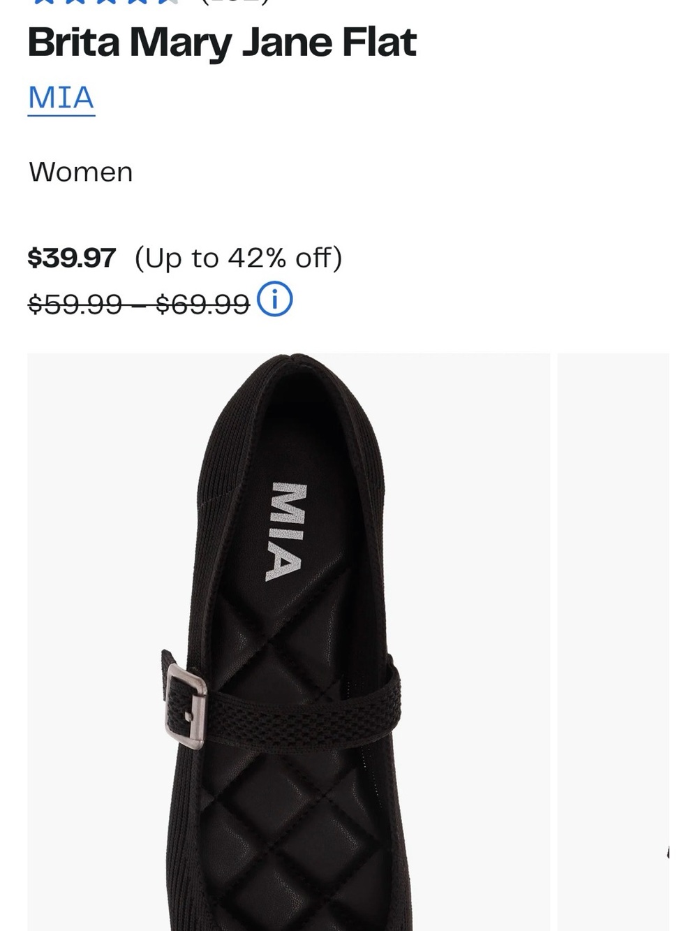 MIA Women's Mary Jane Brita Flats Black